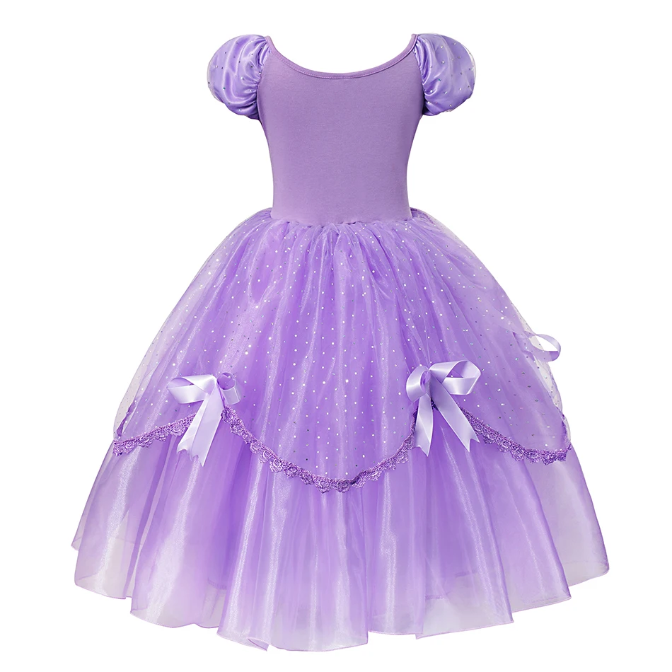 Disney Sofia Princess Girl Party Dress Up Fancy Kids Birthday Cosplay Halloween Sofia the First Costume Dress