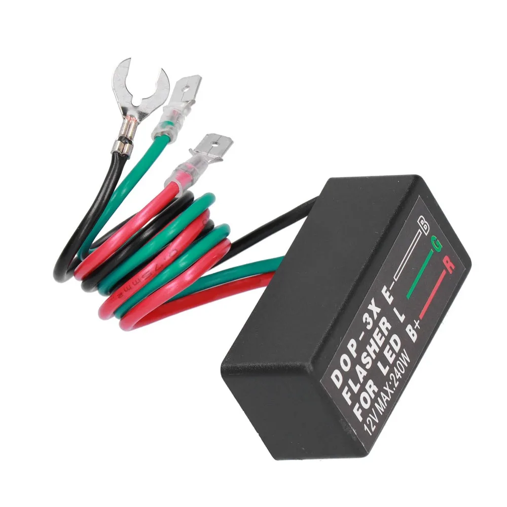 Universal DOP‑3X Flash Relay 12VDC 3 Wire Turn Signal Flasher Relay LED Flasher Module Car