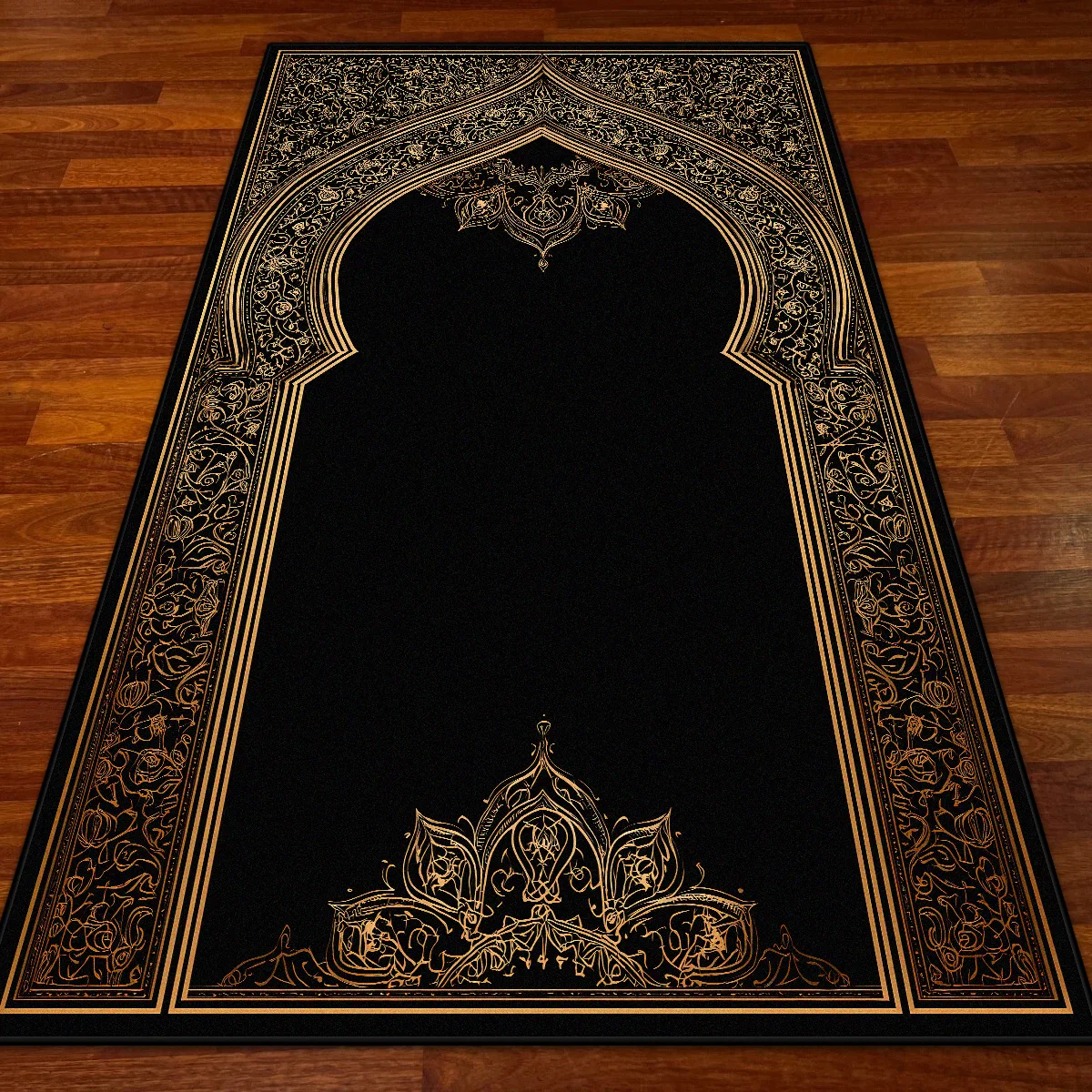Muslim Prayer Mat for Personal Use Only Black Easy To Store Prayer Mat Bedside Short Plush Customizable Mat Prayer Household