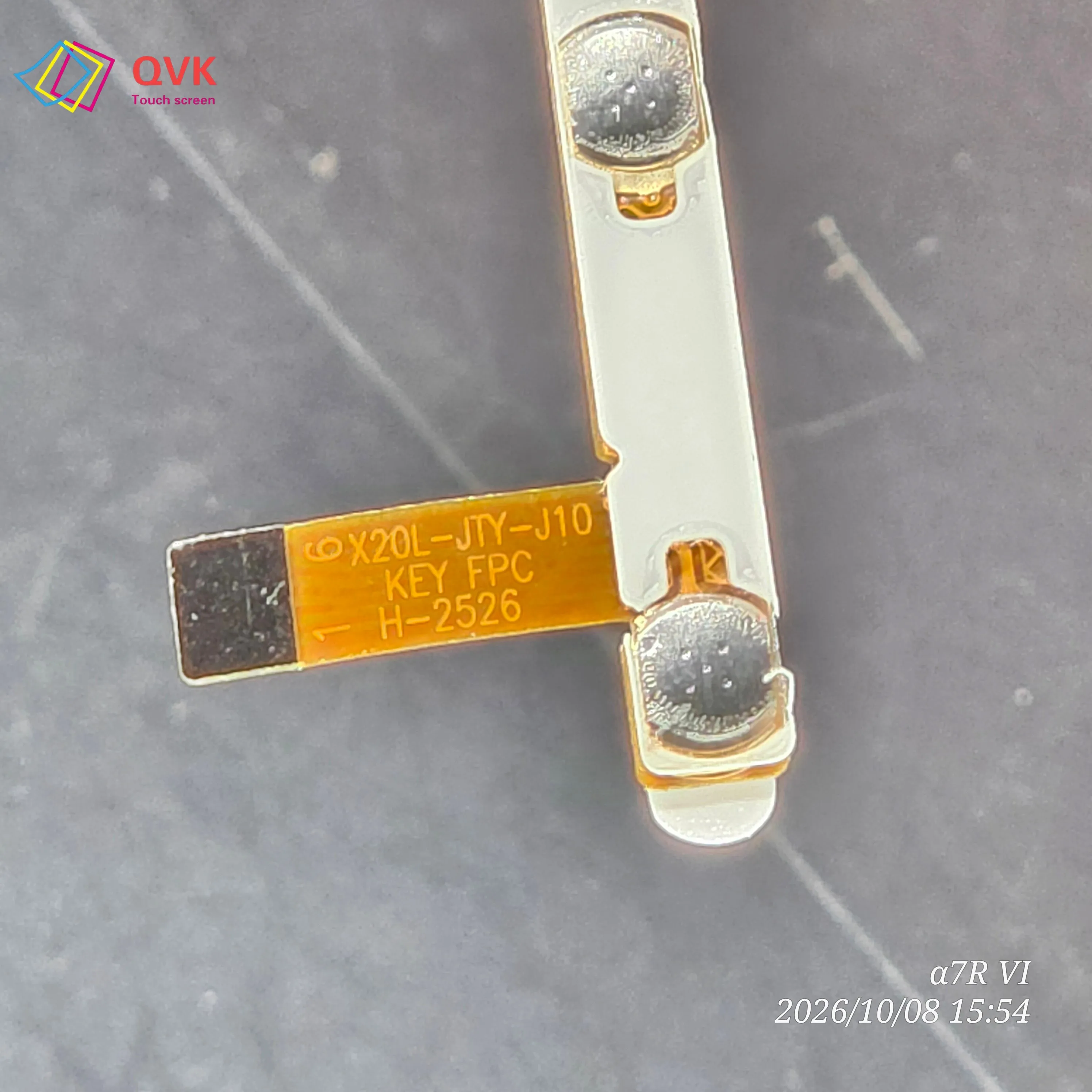 P/N X20L-JTY-J10 KEY FPC H-2526 6PIN 42MM Tablet spare parts Switch on off Power Volume button Cable Flex