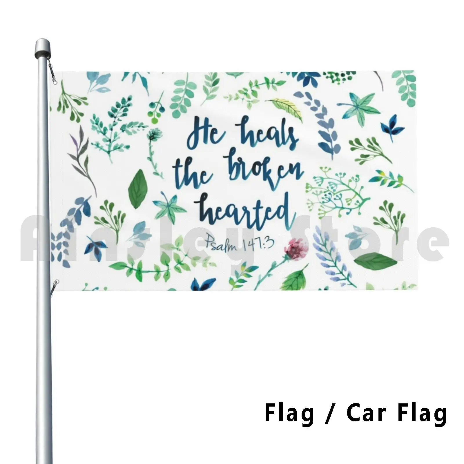 Psalm 147 : 3 Flag Car Flag Printing Custom Psalm 147 3 Words Speech Actions Truth Bible Verse Verses Quote Quotes
