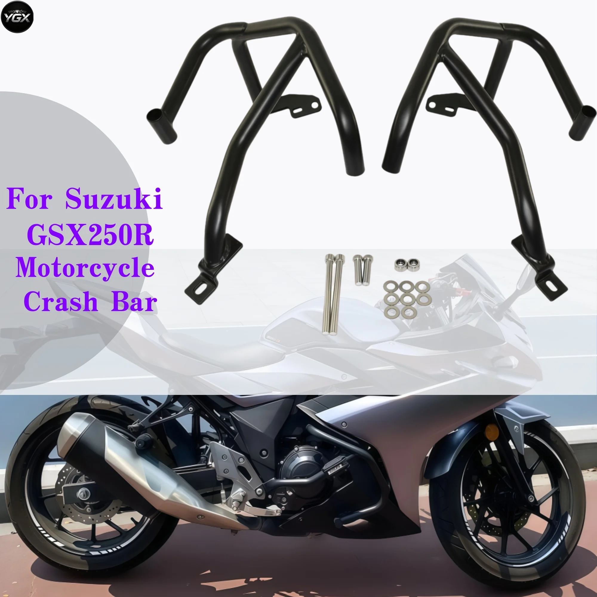 Motorcycle Crash Bar Engine Guard Highway Bumper Anti-Drop Tank Frame Protector For Suzuki GSX250R 2018- 2021 GSX250 Accessories