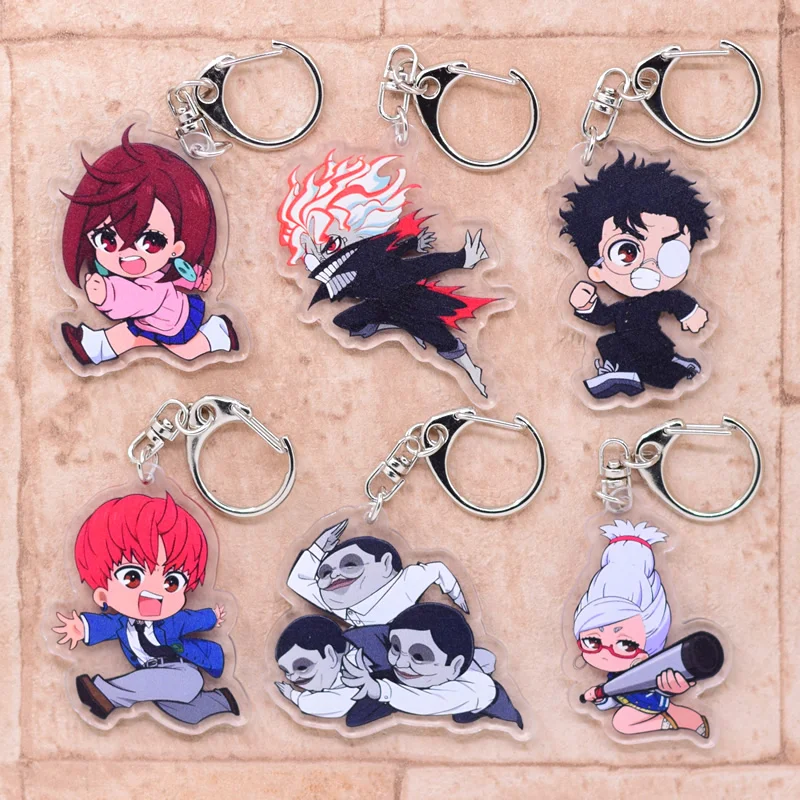 Dandadan Arcylic Keychain Cartoon Figures Keyrings Anime Key Chain Accessories