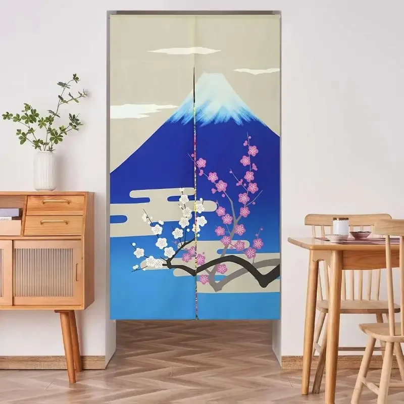 Japanese Style Wealth Attracting Cat And Wind Partition Curtains Dining Rooms Bedrooms Entrances Shading Curtains Home Decor