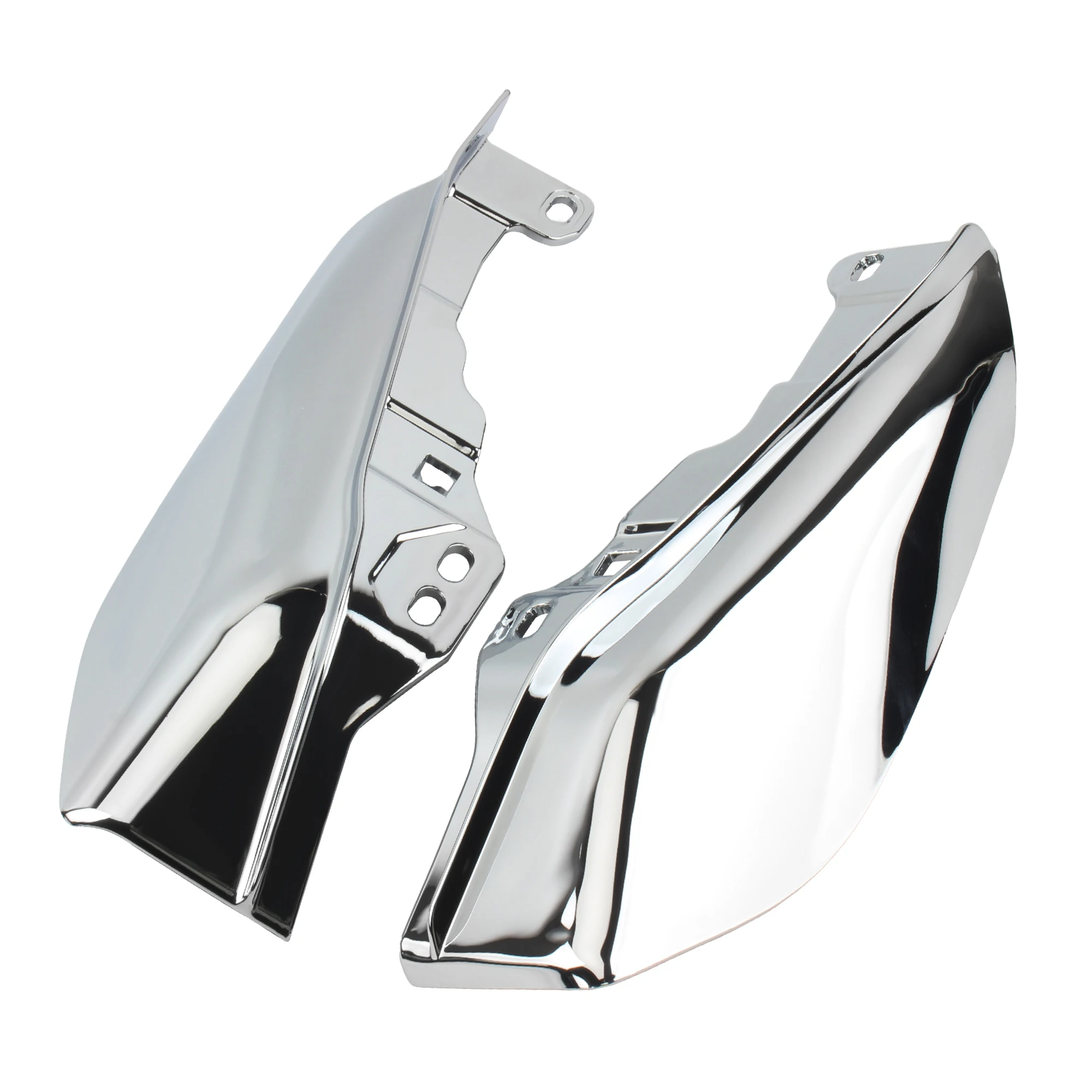 Motorcycle Chrome Black Mid-Frame Heat Shield Air Deflector Trim for Harley Touring Street Electra Glide Road King 2001-2022