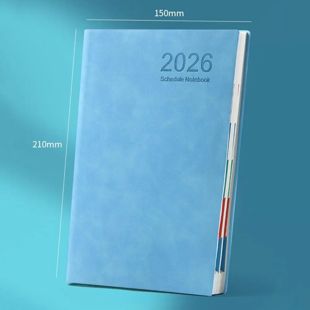 Agenda portatile A5 2026 Lista delle cose da fare Agenda in PU strutturato Libro Planner Promemoria Calendario Libro Forniture per ufficio
