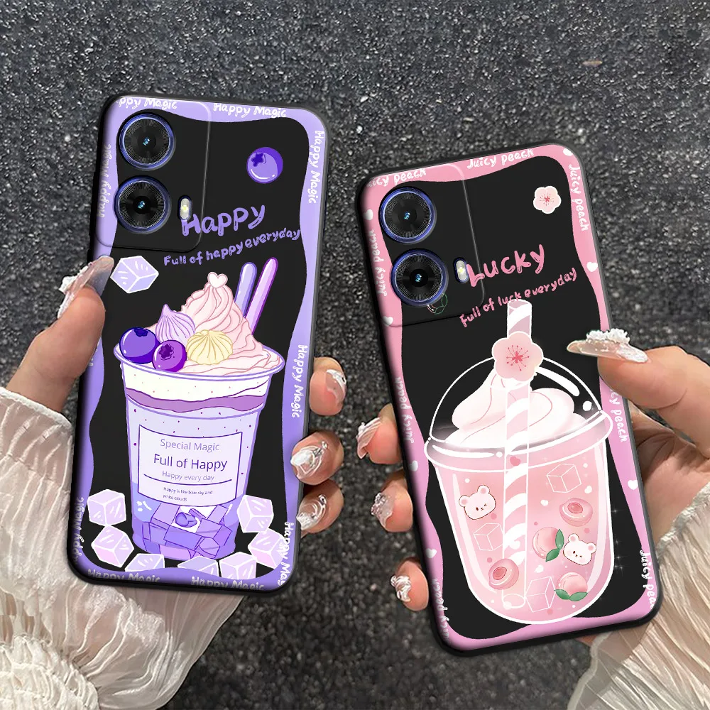 For Motorola Moto G85 5G Case Soft Silicone TPU Ice Cream Phone Case For Moto G85 5G Lovely Fashion Back Cover New Fundas Bumper