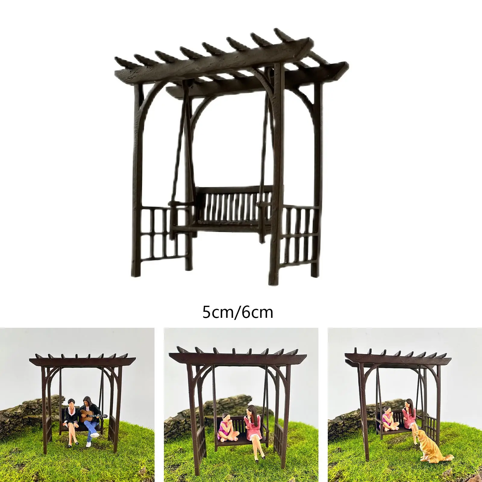Resin Miniature Playground Equipment 1 87 Scale for Sand Table Layout Dollhouse Decor DIY Scene Model Scenery
