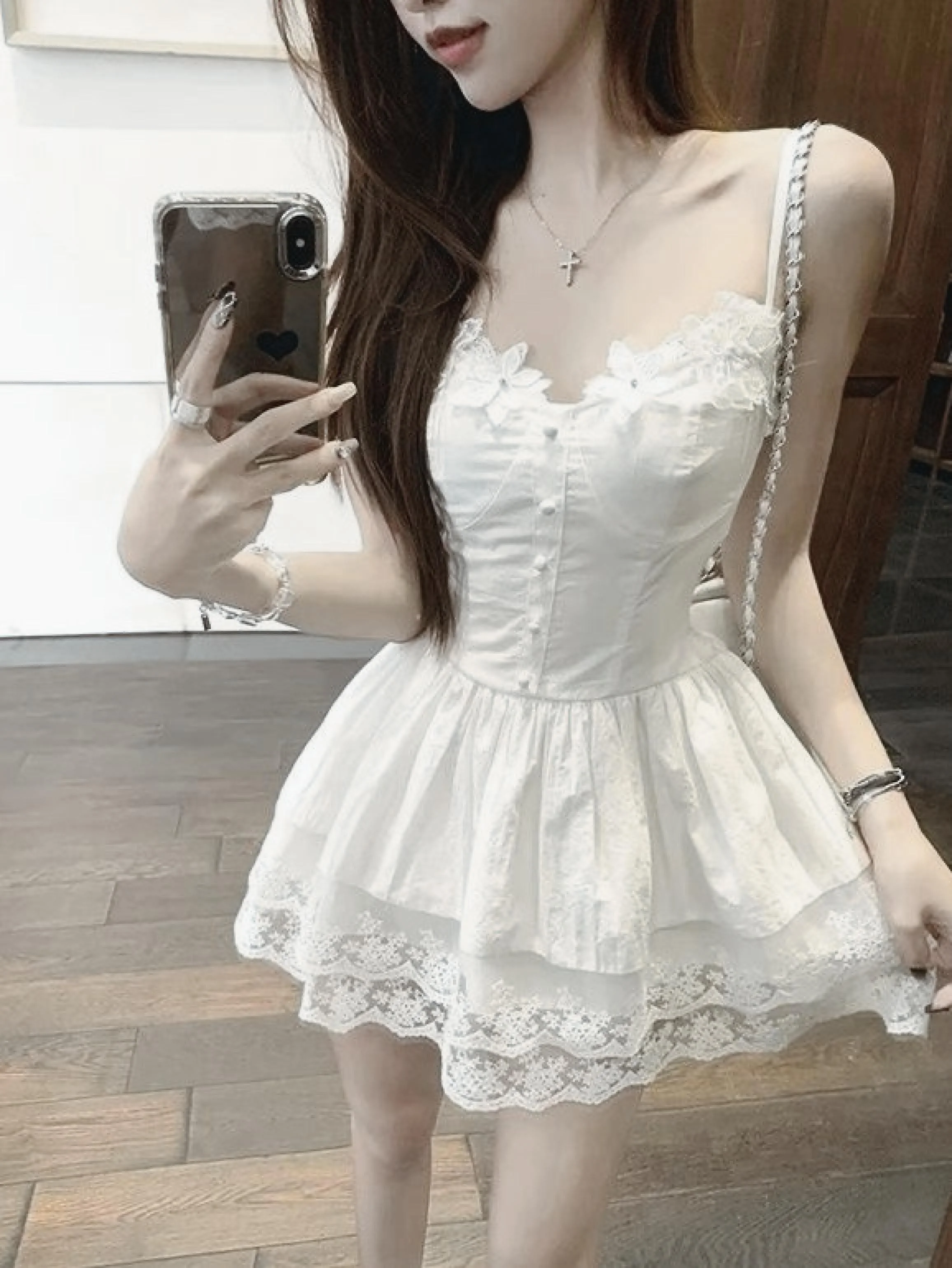 فساتين نسائية للحفلات للنساء لحفلات الزفاف الصيفية من الكتان Smocking خصر حريري للترفيه يوميًا فني نقي رعوي قابل للتنفس #2