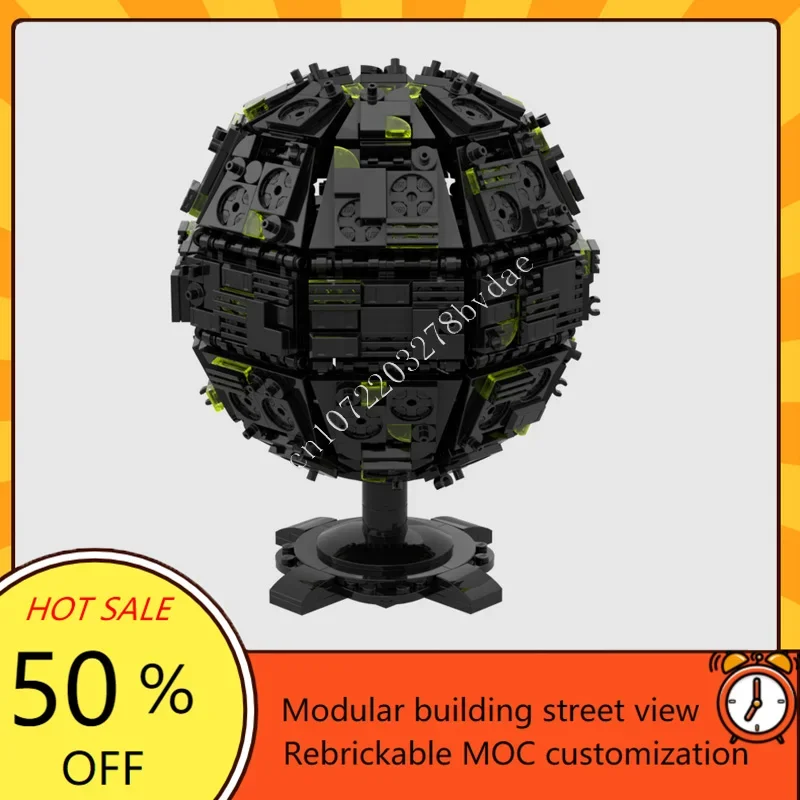 

842 шт. Borg Sphere, космическая война, оружие MOC, космический корабль, боевая модель, строительный блок, архитектура, сделай сам, образование, сборная модель, игрушка в подарок