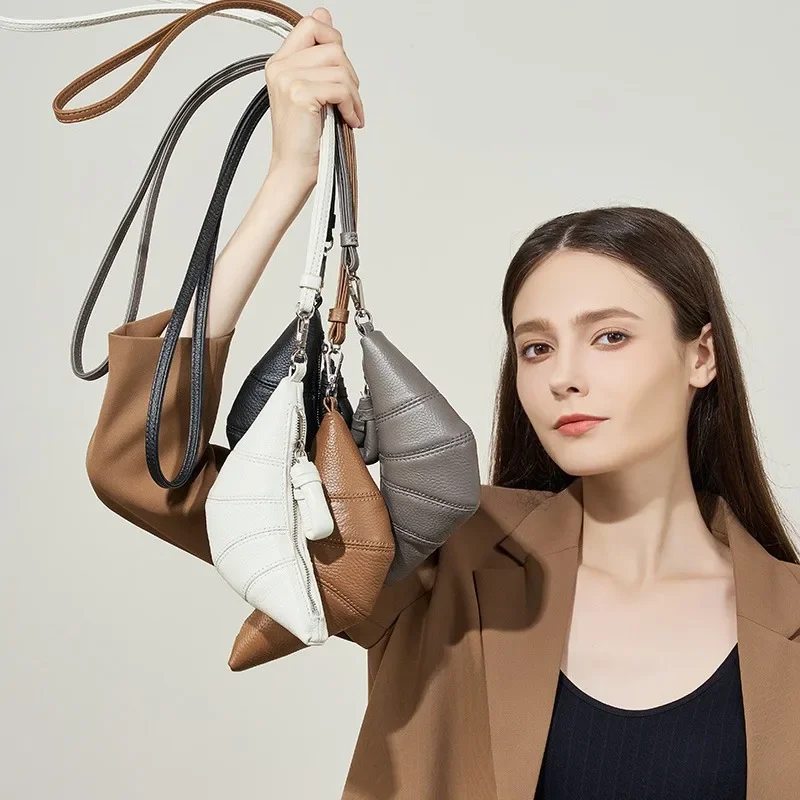 2024 Mini Loose Croissant Genuine Leather Bag Mini Halter Croissant Retro Exquisite Coin Purse handbags bags luxury handbags