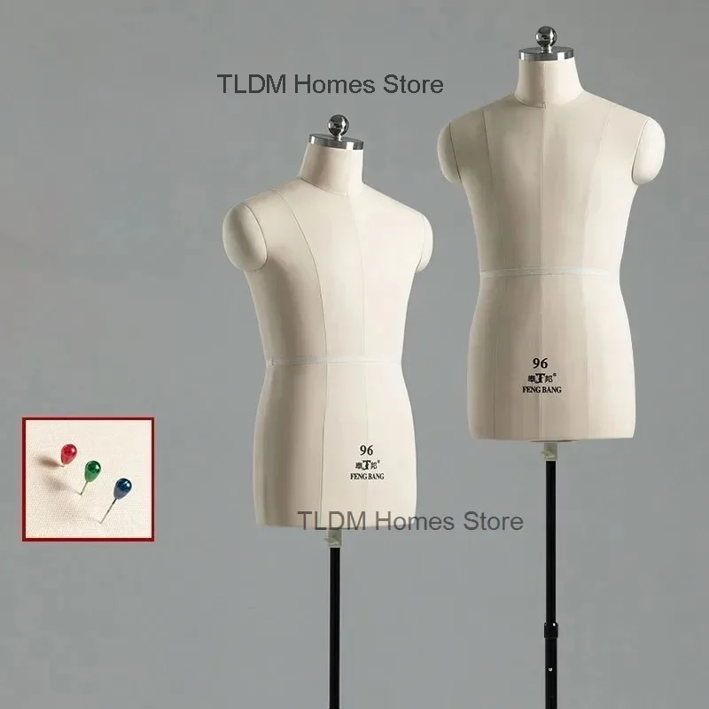 Professional Tailor Mannequin Male Upper Body Standard Size Sewing Mannequin for Clothing Design Can Be Pined Vertically P