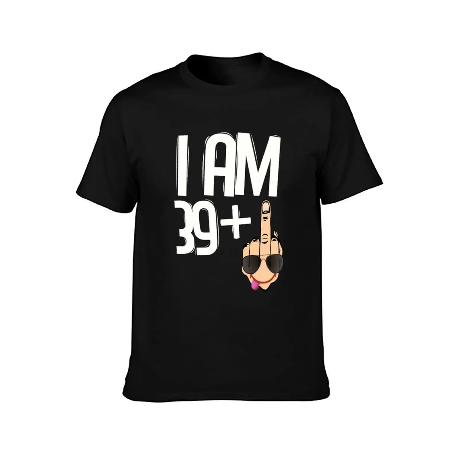 Funny 40th birthday Gift ideas. I am 39+1 Finger Birthday design T-Shirt Outdoor Working T-Shirt