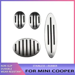 Stainless Steel Accelerator Gas Brake Clutch Pedal Pad Cover for All Mini Cooper Models R52 R53 R55 R56 R57 R58 R59 F56 F57