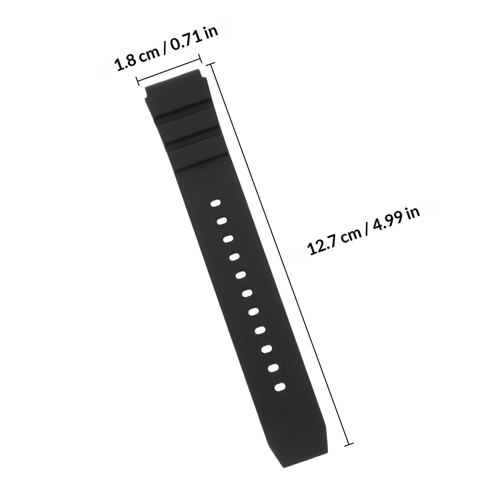 Silicone Watch Band 18Mm Waterproof Dust Oil Resistant Smooth Seamless Stainless Steel Clasp Chic Comfortable Watch Strap