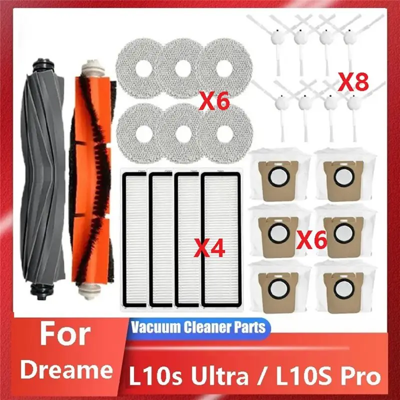 

A24F-Аксессуары для робота-пылесоса Dreame L10s Ultra / L10S Pro: мешки для сбора пыли, фильтры, щетки для чистки