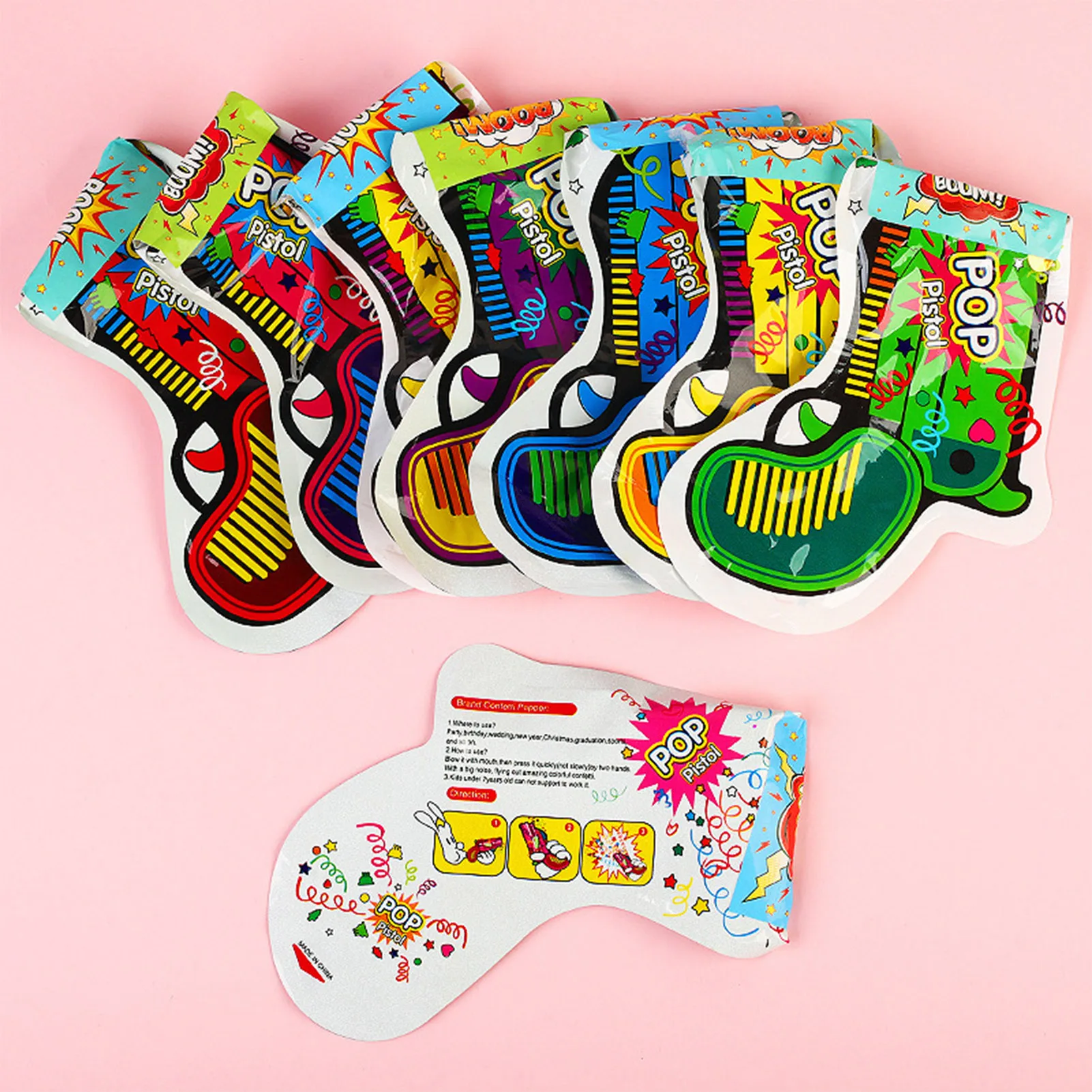 Handheld Fireworks Gun Toys Safe Eco-friendly Lightweight Inflatable Firework Toy for Wedding Party Supplies Children's Toys