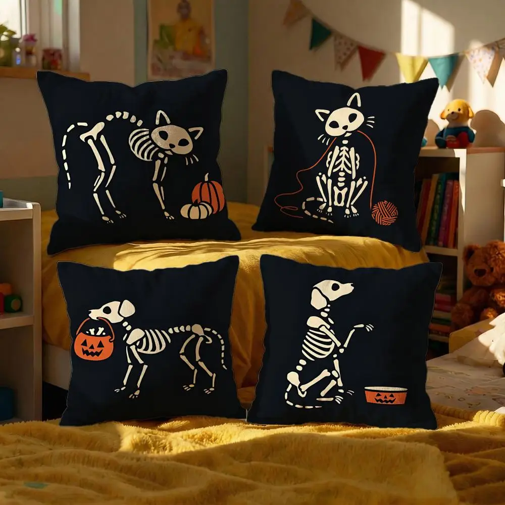 Holiday Halloween Cushion Cover Decorative Cushions Covers Cover Sofa 50x50 Pillow 4 Piece 45x45 40x40 Pillowcase