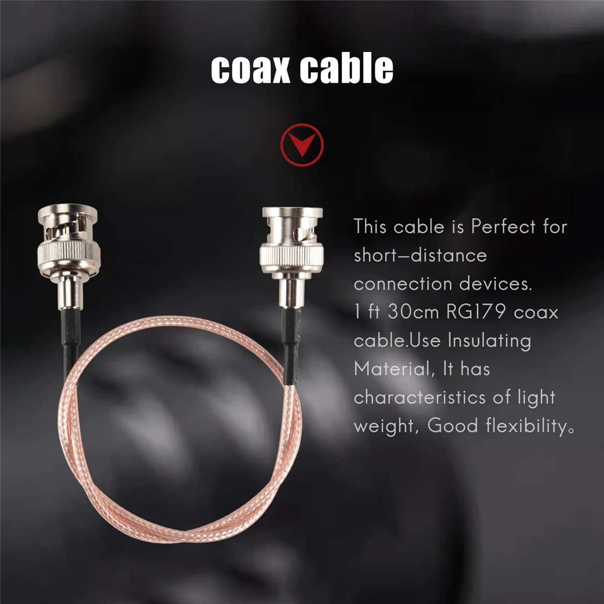 

MDAQZ 2 шт. 3G HD SDI кабель BNC 30 см 75 Ом для камер видеооборудование BMCC поддерживает видеокабель HD-SDI 3G-SDI 4K 8K SDI