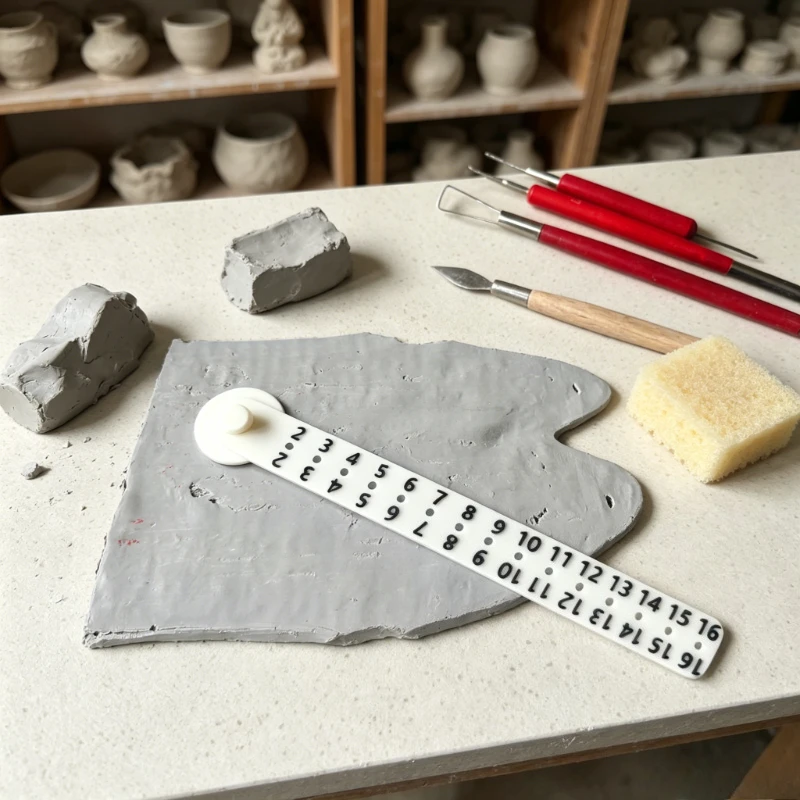 1 Set Pottery Clay Circular Cutting Ruler Divider 0.79-6.3Inch Flexible Interchangeable Perforated Clay Craft Tool