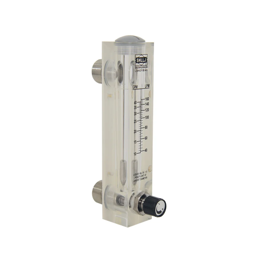 LZM-15 panel type flowmeter(flow meter) for liquid/water with control valve with Stainless steel fitting 1/2