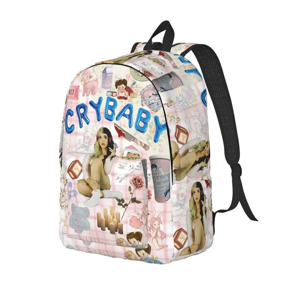 Melanie Martinez Singer Casual Backpack Durable Student Hiking Travel Music Daypack for Men Women College Canvas Bags