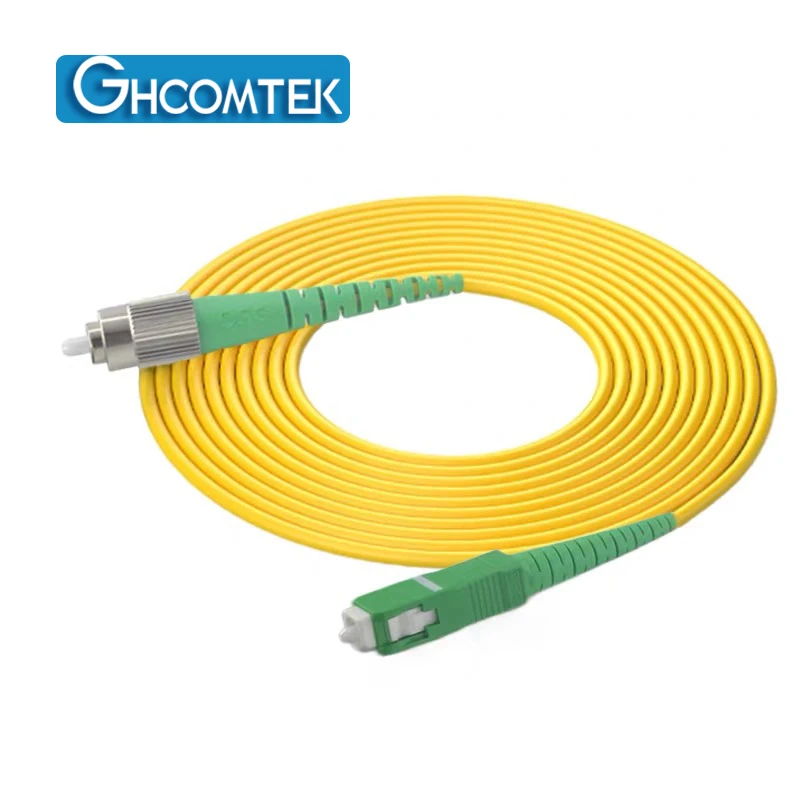 Cable de conexión SC/APC-FC/APC SM 9/125um G652.D Simplex LSZH, 3,0mm