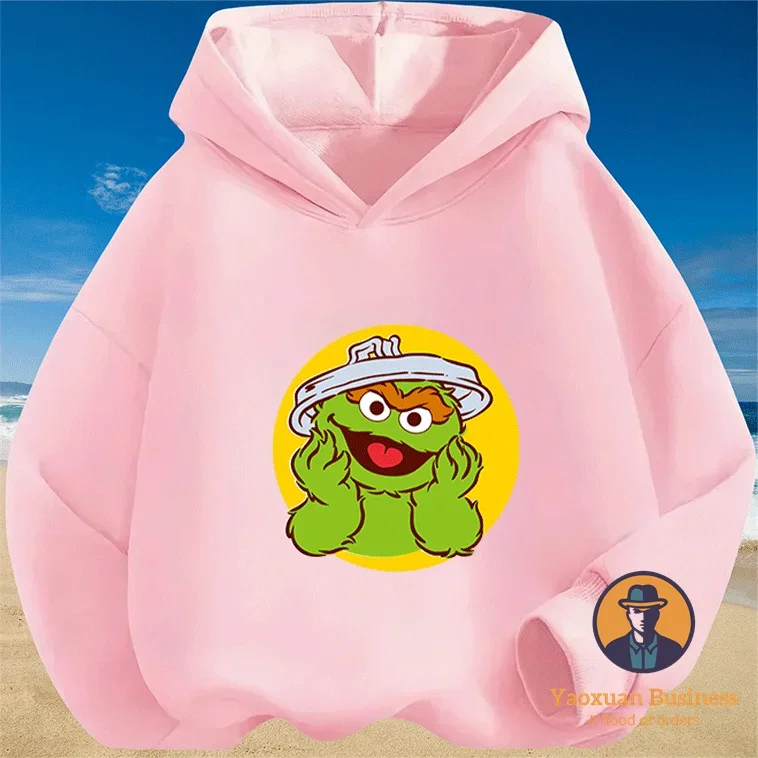Gran oferta Barrio Sésamo niños niñas niños Sudadera con capucha lindo estampado dibujos animados cálido a prueba de viento Otoño Invierno ​