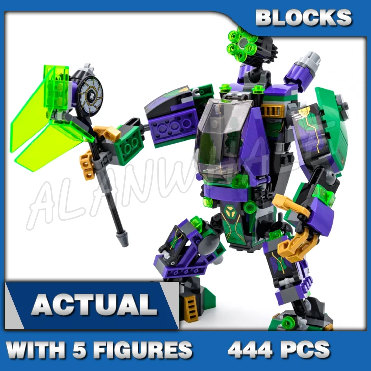 444pcs Super Fighter Luthor Mech Takedown Escape pod Glider Energy Infusers 10843 Building Blocks toy Compatible With Model