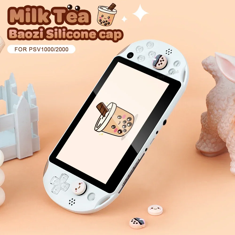 Juego de 4 Fundas Protectoras de Silicona con Diseño de Dibujos Animados para Joysticks de PS Vita PSV 1000 2000
