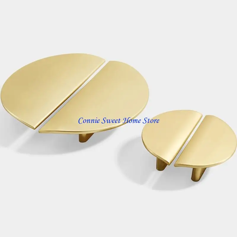 LXAF Half Round Drawer Pulls Antique Bronze Finish Ergonomic Cupboard Handles for Home
