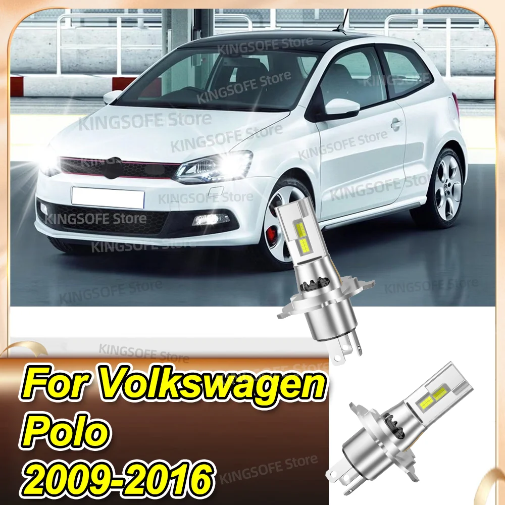 

2Pcs Led Lights High Quality 50000Lm CSP Headlight Bulb 6000K Lamp For Volkswagen Polo 2009 2010 2011 2012 2013 2014 2015 2016