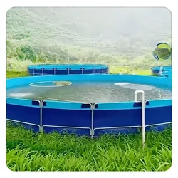 Fish Farm Tilapia Pond Fish Breeding Pool Tank Above Ground Tarpaulin Farming Cage Basin For Fish Farming