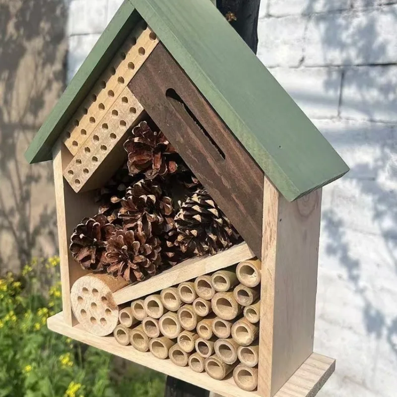 

Эко-домик для насекомых, пчёл и бабочек из массива дерева, уличная ловушка для наблюдения, роскошная прозрачная комнатная клетка для кроликов