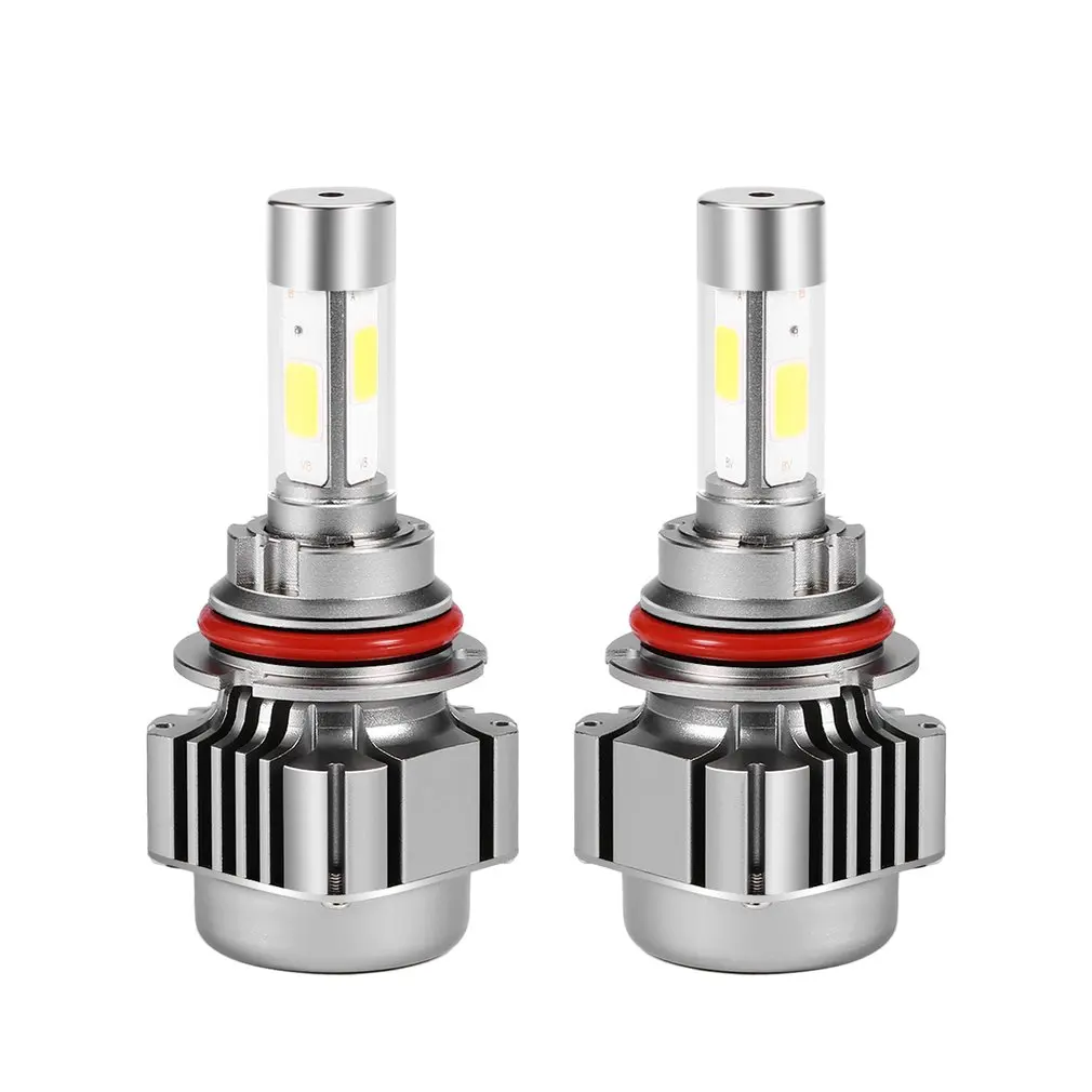 OUTAD 9004 LED Car Headlight Bulb 4 Side COB Headlight Dual Beam High Low LED Kit 6000K Replace for Halogen or HID Bulbs