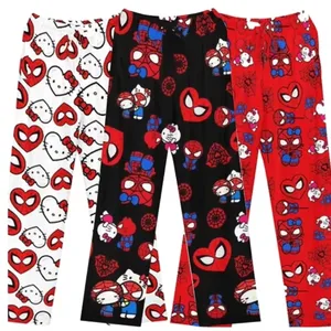 Sanrio Hello Kitty Flanelascascal Hosen Kawaii Wolle Anime Cartoon Freizeithose, Pyjama Halloween, Herbst, 2024 10 Hauptverkaufs -Charakter -Kleidung - №7