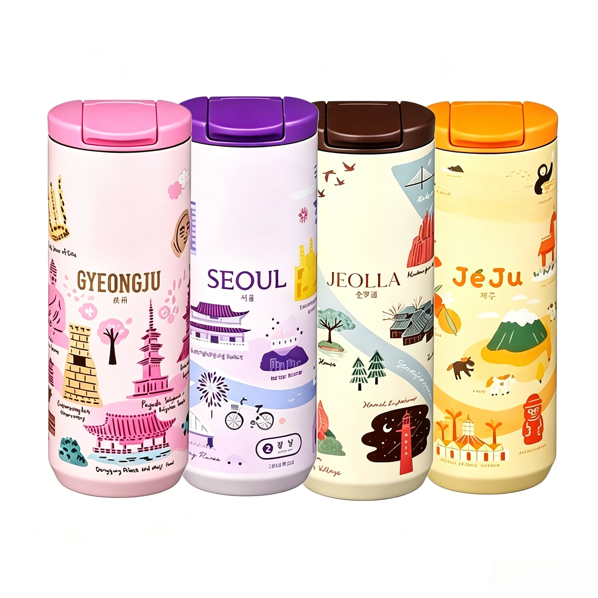 

High Quality Car Large-Capacity Straw Water Gift Cup Urban Stainless Steel Thermos Mug Portable Dual Drink Coffee Mug
