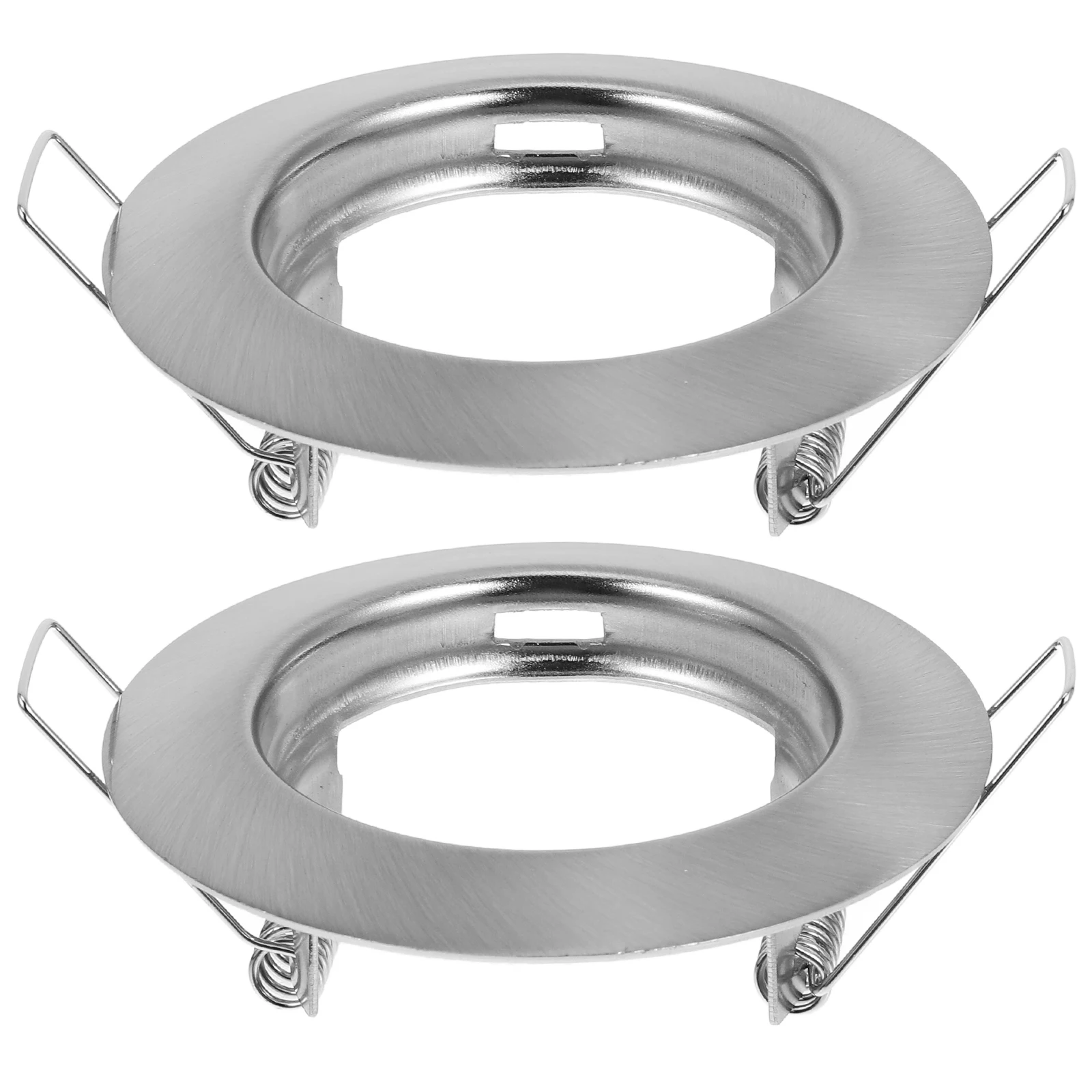 

2Pcs Recessed Light Frames Round Metal Spotlight Fittings Ceiling Light Mounting Brackets Downlight Trim Spotlight Frames
