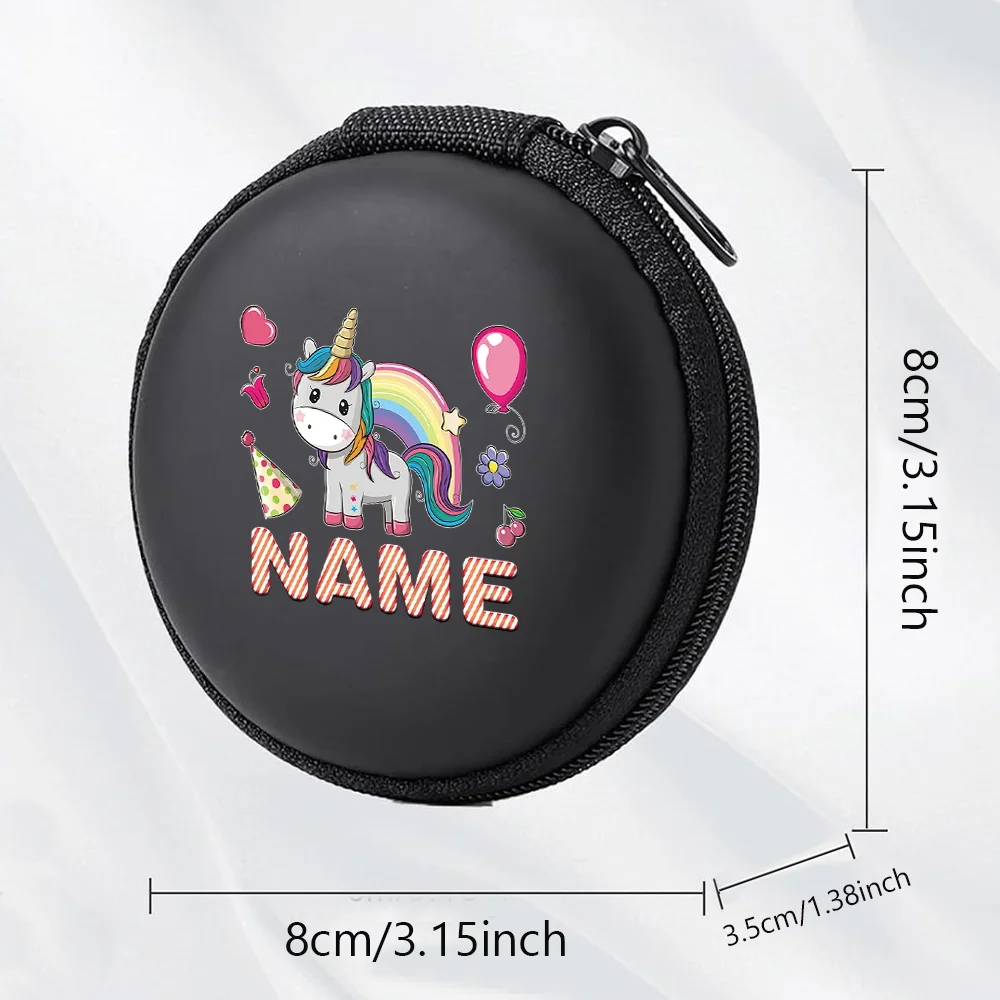 Personalized Customized Name Headphones Digital Accessory Storage Box Multifunctional Data Cable Zipper Cases Custom Products