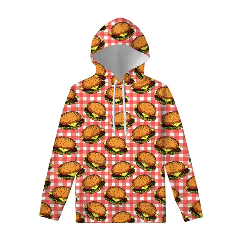 

Autumn Funny Food Hamburger 3D Print Hoodies Men Women Fashion Casual Sweatshirts Oversized Hoodie Pullovers Tracksuit Clothing