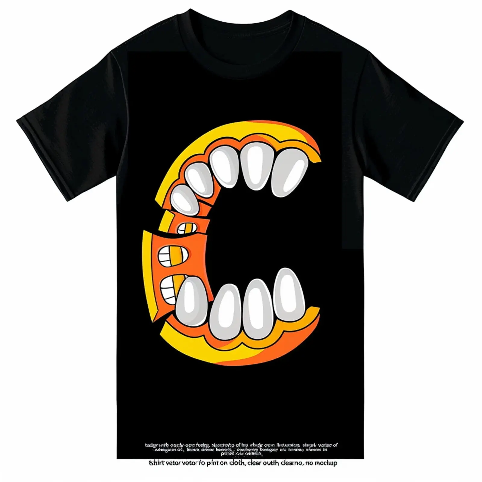 

Candy Corn Fangs TShirt Spooky Halloween Tee Braces Design Cool Graphic Shirt