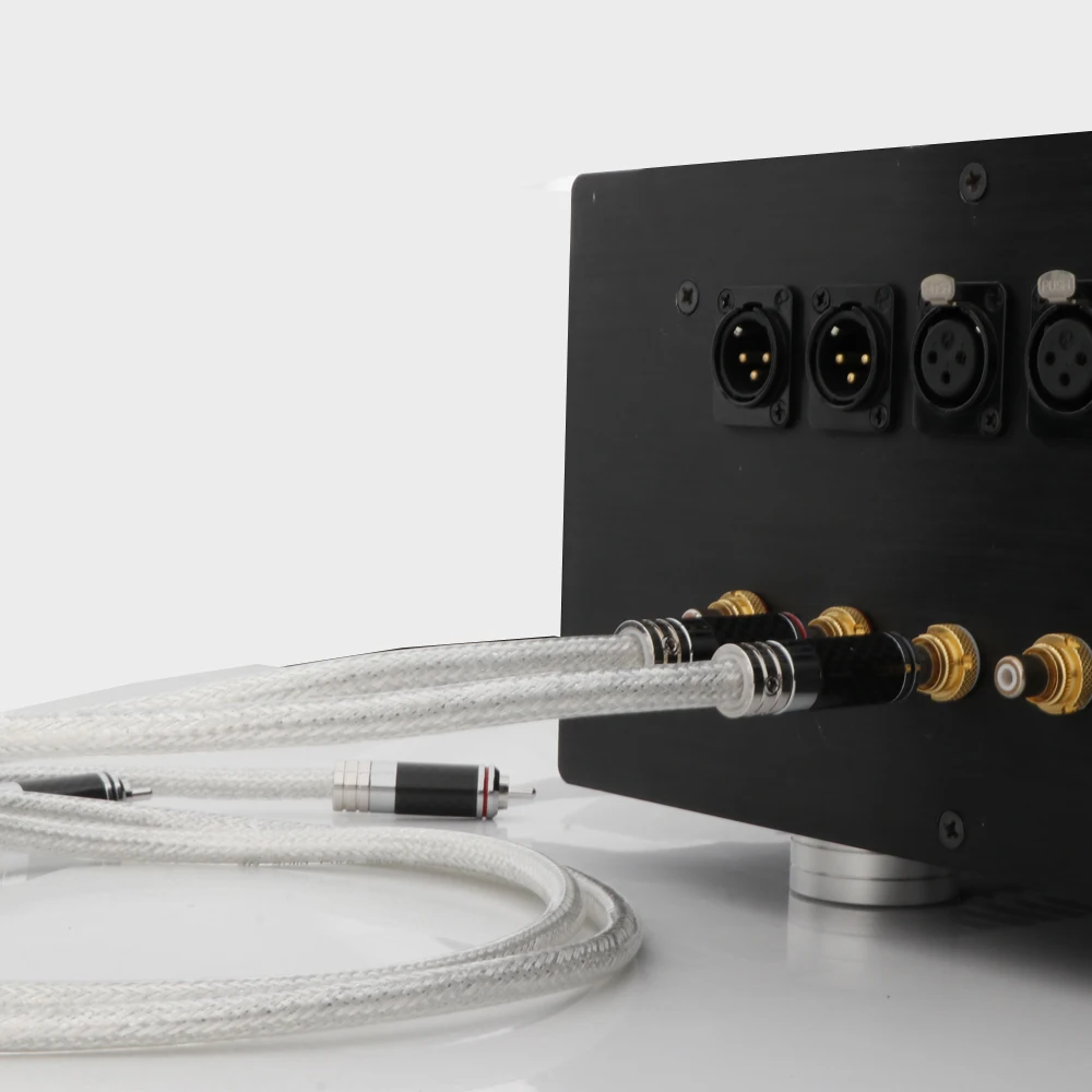Paar Reines Silber RCA-Kabel Sterling Silber Signalkabel Kohlefaser XLR-Kabel Verbindungskabel Audio-Kabel PSS Reines Silber – Detail 16