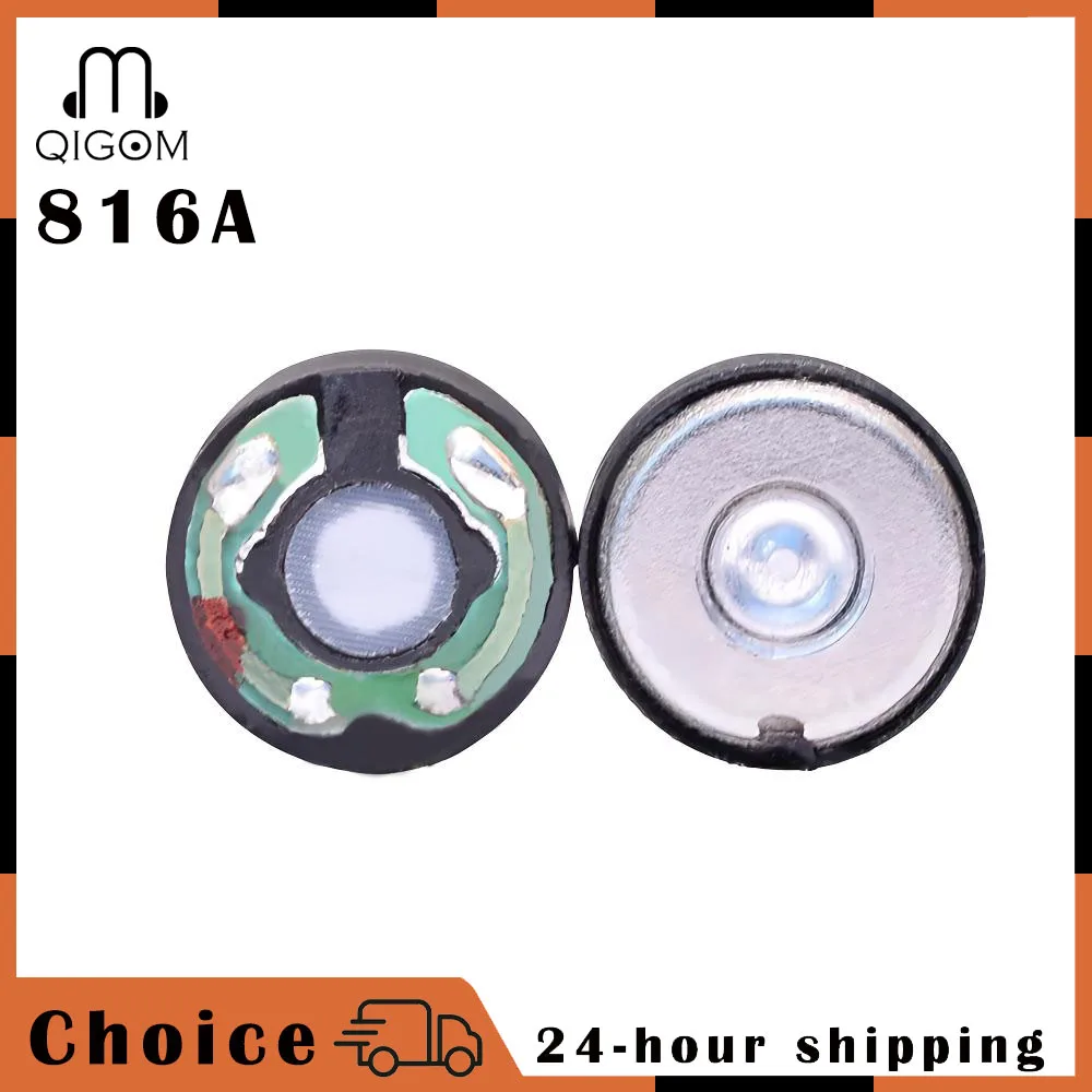 

QIGOM 816A 8MM 18 ohms 100dB Equilibrium HIFI Earphone Sound Unit Speaker Unit PU Composite Metal Film for In-ear Earphone 1Pair