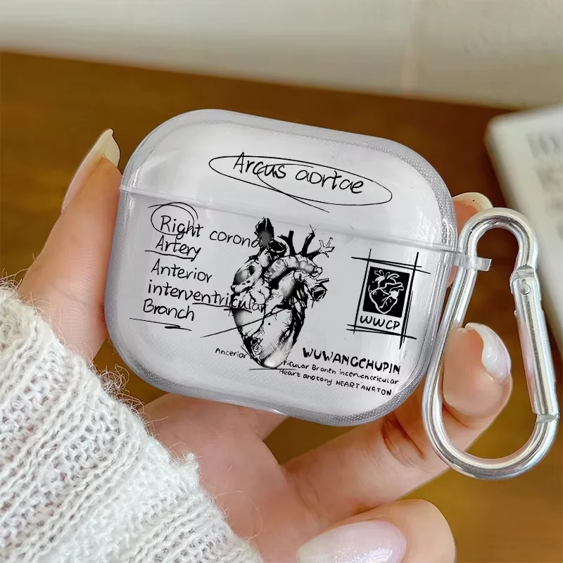 Simple And Transparent Premium Feel Solid Color For Airpods 4 3 2 1 AirPods Pro 3 2 Headphone Case Dustproof Anti-Fall Keychain