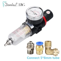 New Dental Air Reduce Valve Air Filter Regulator Compressor&Gas-Pressure Meter For Dental Chair Unit Equipment Dental Turbine