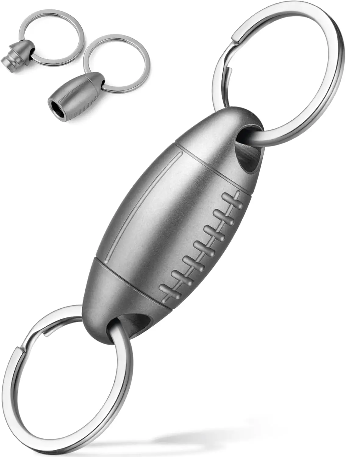 TISUR Titanium Quick Release Keychain for Men,Pull Apart Detachable Keychain,Mini Keychain, Heavy Duty Keychain, 360 ° Rotation