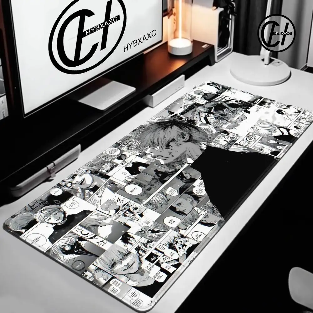 Gaming Accessories Mouse Pad Tokyo Ghoul Mousepad black white Anime Large Mouse Mat Keyboard Computer Gamer Desk Mat 900x400cm