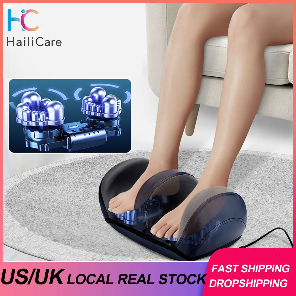 

US UK Stock Electric Intelligent Foot And Calf Massager with Kneading Massage Hot Compress for Deep Relaxation Fatigue Relief
