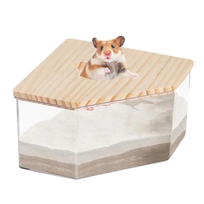 Hamster Cage Sand Container Large Capacity Pet Hamsters Bath Box Gerbil Shower And Digging Room Small Animals Toilet For Balcony