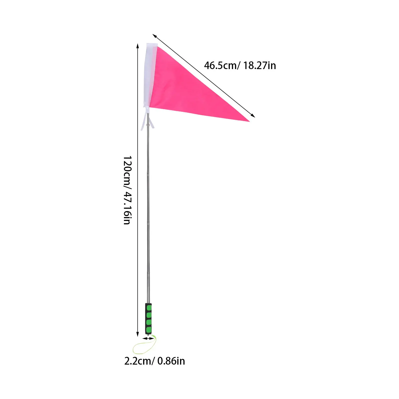 Handheld Telescopic Tour Guide Flag Pole Stainless Steel Bright Color Outdoor School Teacher Hiking Sightseeing Marker